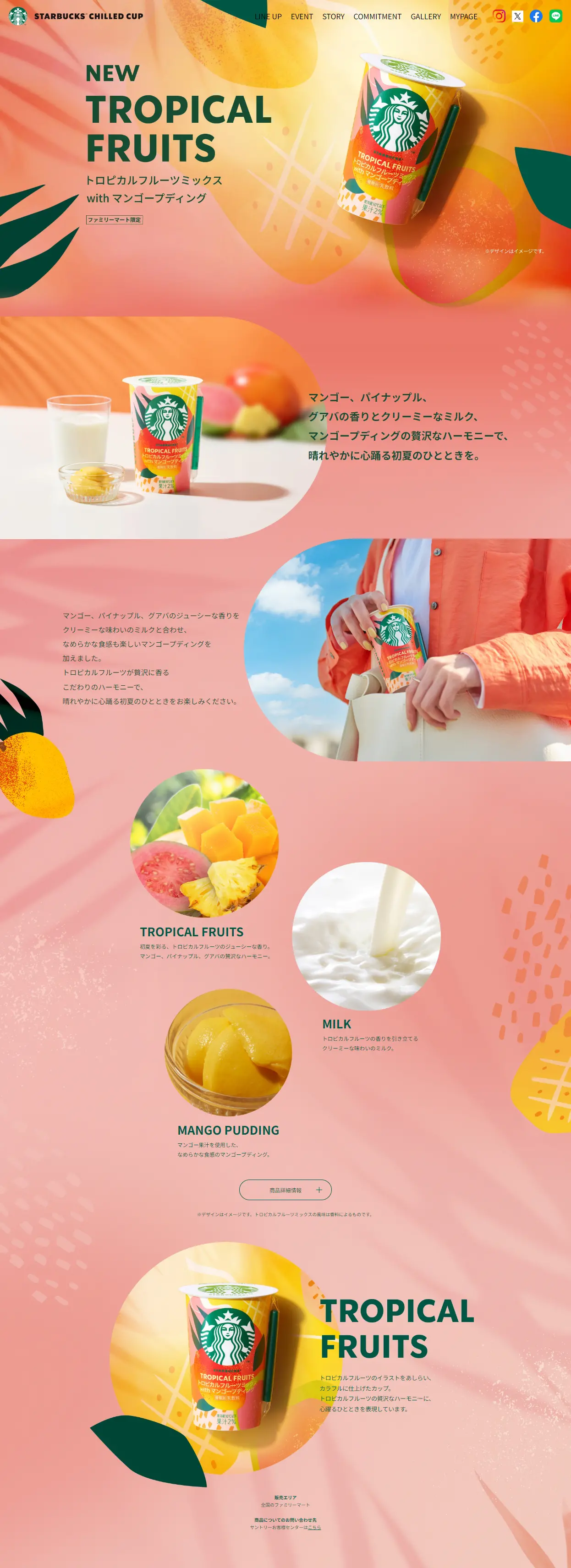 Tropical Fruit Mix with Mango Pudding LP design (Water and Soft Drinks / Orange tones / Refreshing type) PC version