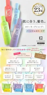 KYOGOKU カラー シャンプー パーソナルカラーケアのLPデザイン（スキンケア・ボディケア・ヘアケア／カラフル系／キレイ系）スマホ版
