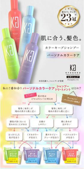 KYOGOKU カラー シャンプー パーソナルカラーケアのLPデザイン（スキンケア・ボディケア・ヘアケア／カラフル系／キレイ系）スマホ版