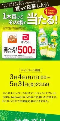 えらべる！デジタルギフトプレゼントキャンペーンのLPデザイン（イベント・キャンペーン・体験／イエロー系／爽やか系）スマホ版