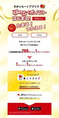 すかいらーくポイントキャンペーンのLPデザイン（イベント・キャンペーン・体験／レッド系／信頼・安心系）PC版