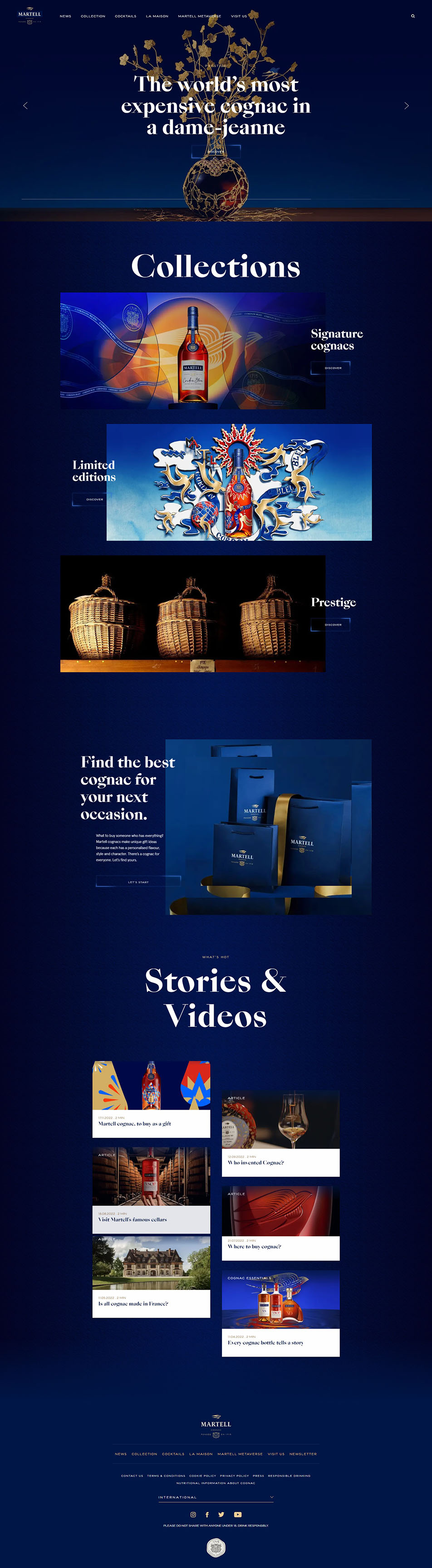 Martell Cognac LP design (Other alcoholic drinks / Shades of blue / Cool style) PC version