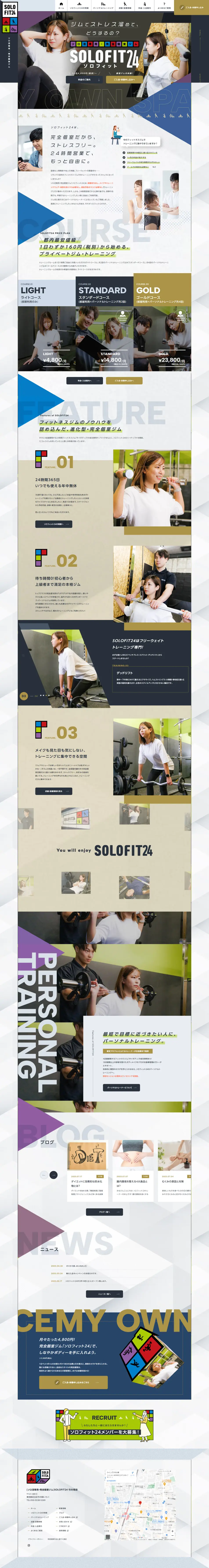 SOLOFIT24 LP design (Businesses, companies, stores / Multi-color type / Lively type) PC version