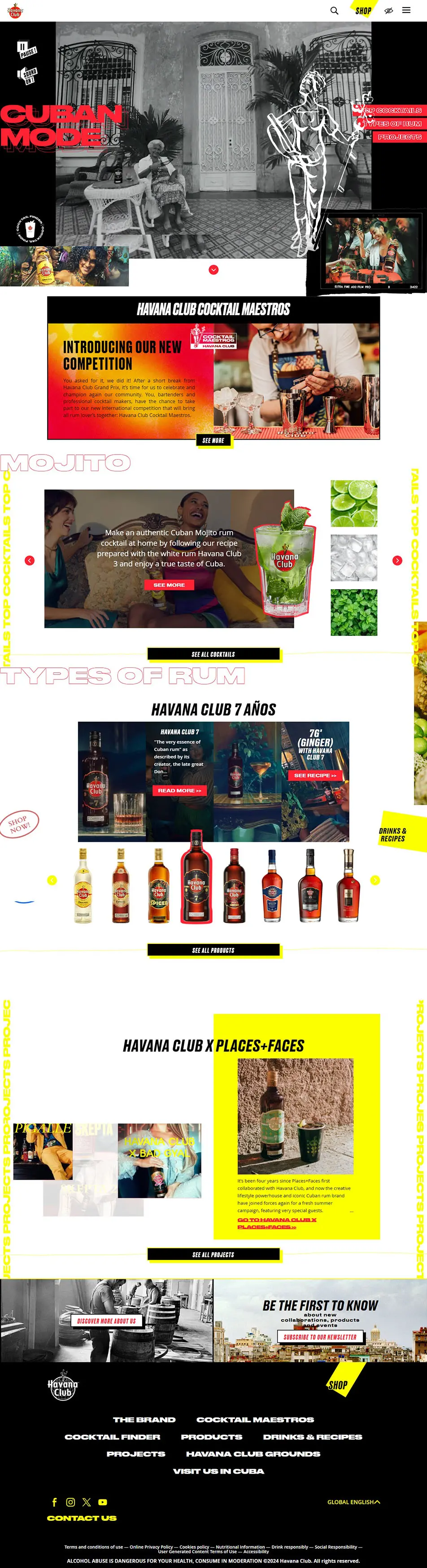 Havana ClubのLPデザイン（その他のお酒／イエロー系／かっこいい系）PC版