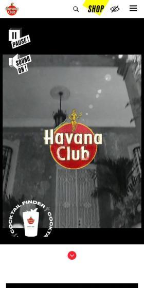 Havana ClubのLPデザイン（その他のお酒／イエロー系／かっこいい系）スマホ版