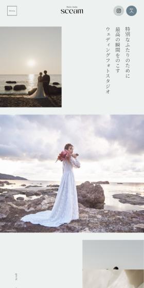 sceam LP design (Businesses, companies, stores / Green tones / Refined style) Mobile version