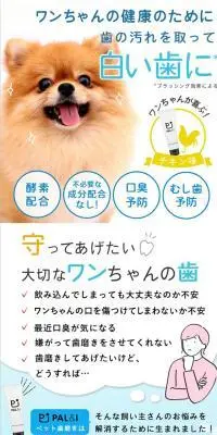 PAL&I歯磨きのLPデザイン（ペットフード ・ ペット用品／ホワイト系／シンプル系）スマホ版