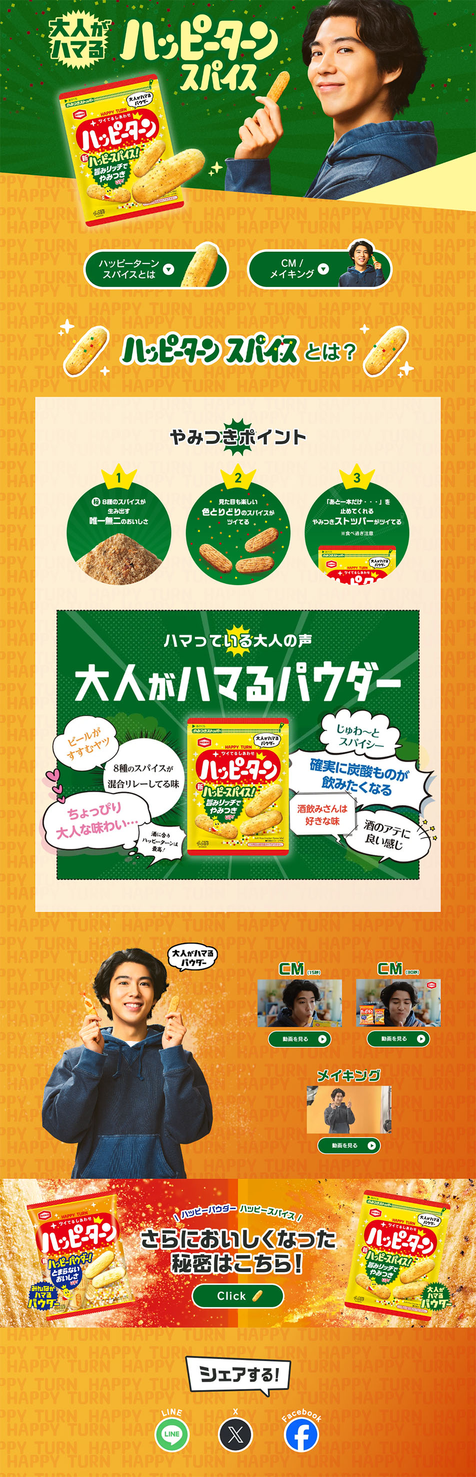 Happy Turn Spice LP design (Japanese sweets / Green tones / Lively type)