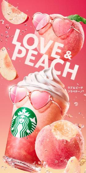 ついにやってきた、 じゅわり、みずみずしい桃の季節。 完熟したような香り高い桃が楽しめる フラペチーノ®と一緒に もっと夏をきらめかせよう。