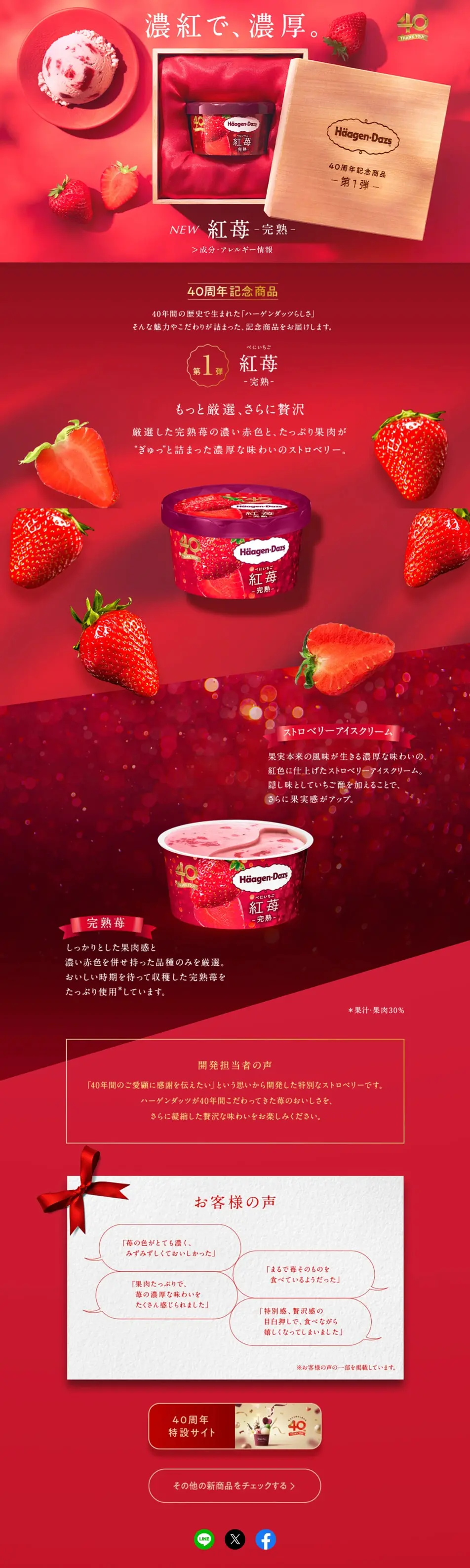 Crimson Strawberry - Fully Ripe - LP design (Western confectionery / Red tones / Refined style) PC version