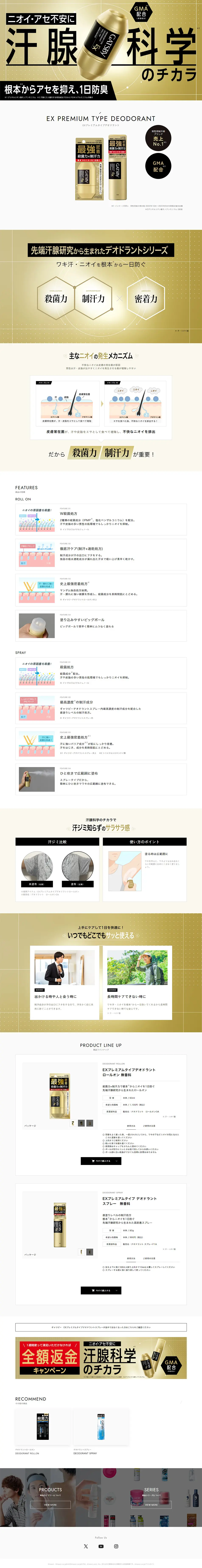 GATSBY EX Premium Type Deodorant LP design (Skincare, Bodycare, Haircare / Gold tones / Cool style) PC version