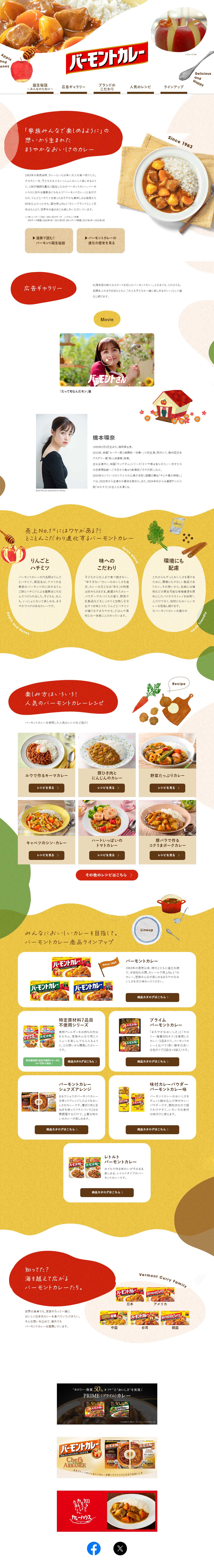 バーモントカレーのLPデザイン（レトルト・インスタント／カラフル（多色）系／ナチュラル系）