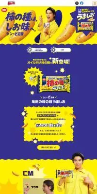 Kamedanokakinotane Umashio LP design (Snack foods, gum, and candy / yellow / Lively type) PC version
