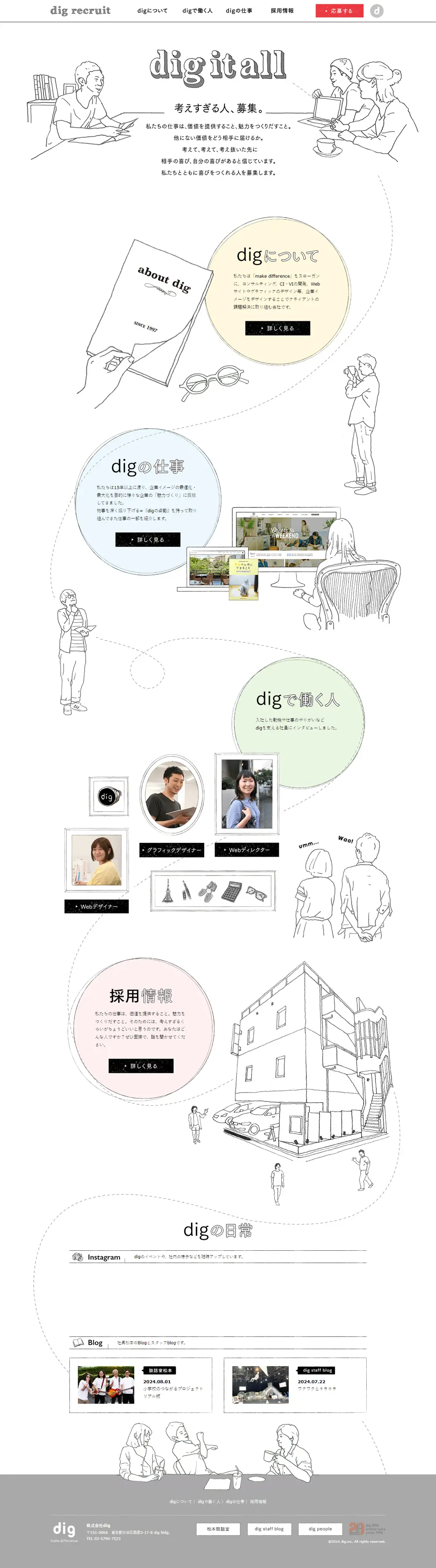 Career Information LP design (recruitment / White-based / Simple) PC version
