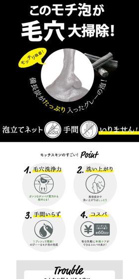 Mocchi Skin Facial Cleansing Foam LP design (Skincare, Bodycare, Haircare / Shades of grey / Simple) Mobile version
