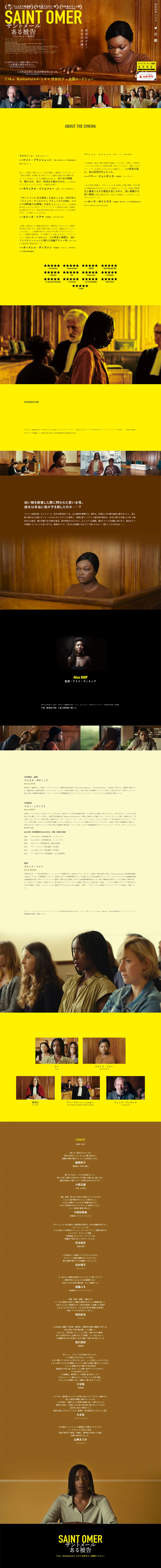 映画『サントメール ある被告』のLPデザイン（邦画・洋画・海外ドラマ／イエロー系／シンプル系）PC版