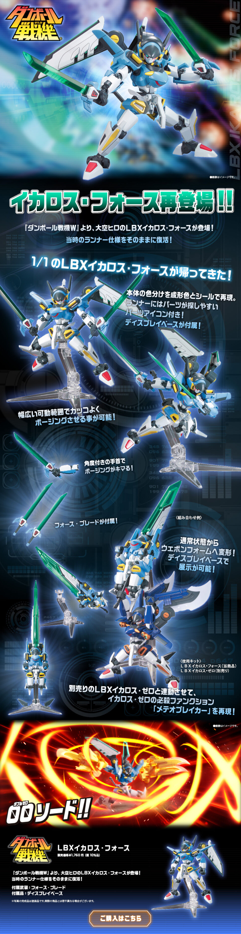 LBX Icarus Force LP design (Toys, Hobbies & Figures / Black-colored / Cool style)