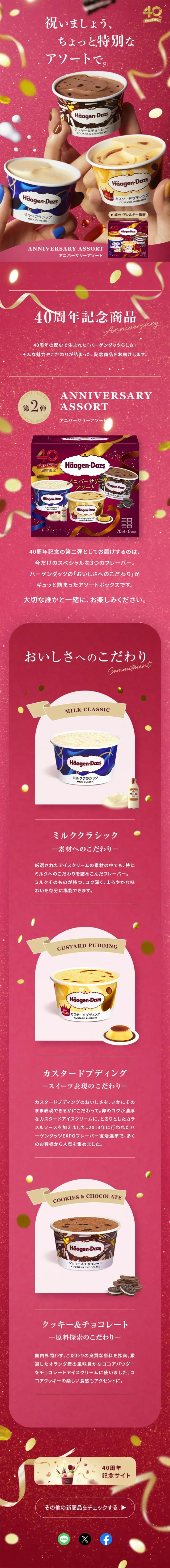 Anniversary Assort LP design (Western confectionery / Purples / Refined style) Mobile version