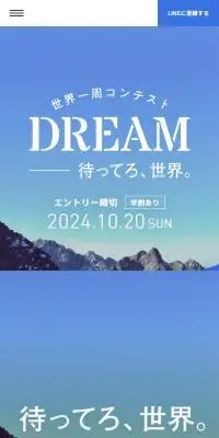 DREAMのLPデザイン（イベント・キャンペーン・体験／ブルー系／シンプル系）スマホ版
