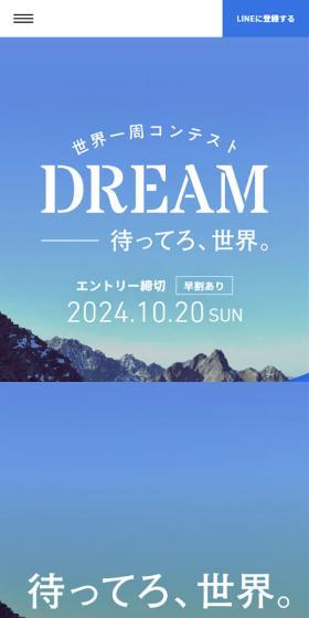 DREAMのLPデザイン（イベント・キャンペーン・体験／ブルー系／シンプル系）スマホ版