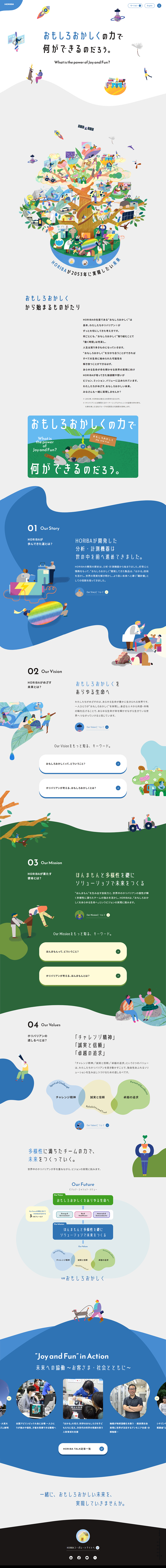 What can be achieved with the power of "Omoshiro-Okashiku"? LP design (Businesses, companies, stores / Shades of blue / Cute style) PC version