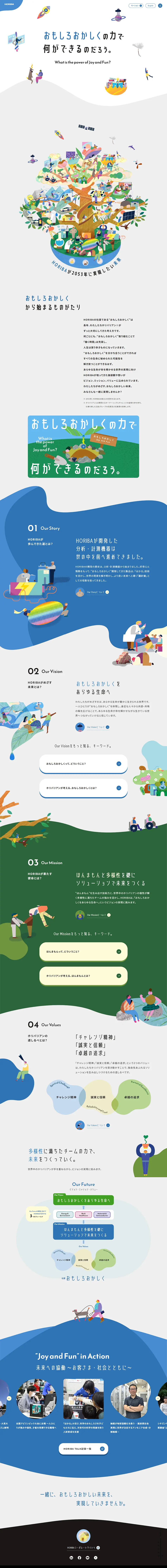 おもしろおかしくの力で何ができるだろうのLPデザイン（企業・会社・お店／ブルー系／かわいい系）PC版