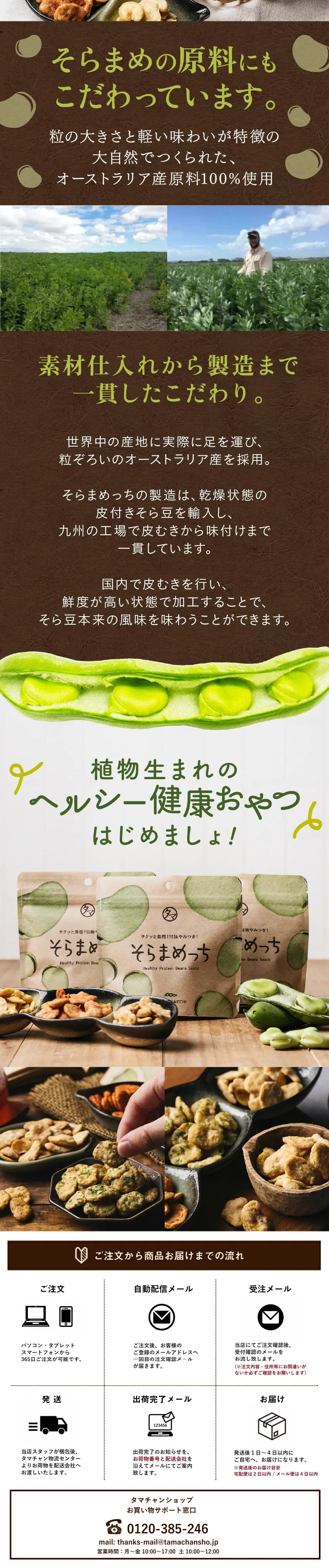 そらまめっちのLPデザイン（スナック・ガム・あめ・グミ／グリーン系／信頼・安心系）スマホ版
