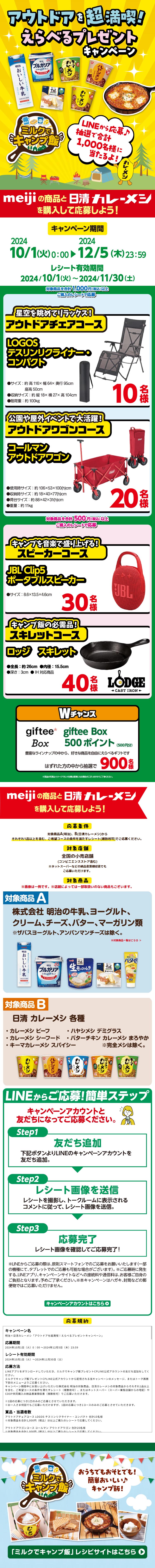 Fully Enjoy the Outdoors! Select Your Gift Campaign LP design (Retort / Instant / Green tones / Lively type)