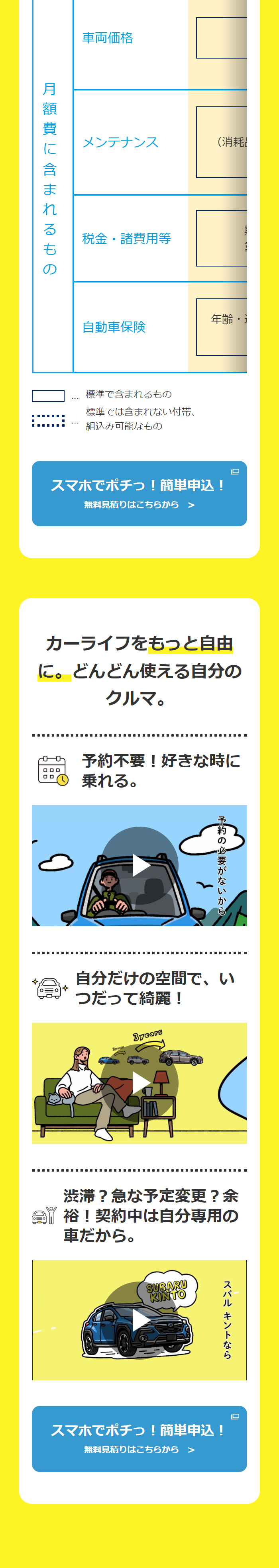 SUBARU x KINTO LP design (Automotive Body and Accessories / yellow / Stylish type)