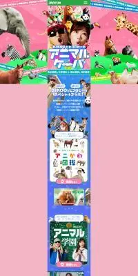 DJKOOとヒコロヒーのアニマルケーバのLPデザイン（イベント・キャンペーン・ギフト／カラフル系／かわいい系）PC版