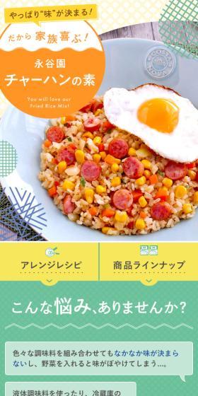 Fried Rice Mix LP design (Prepared foods, dishes, and cuisine / Orange tones / Lively type) Mobile version