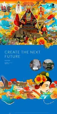 琉球高大株式会社のLPデザイン（企業・会社・お店／ブルー系／アート・芸術系）PC版