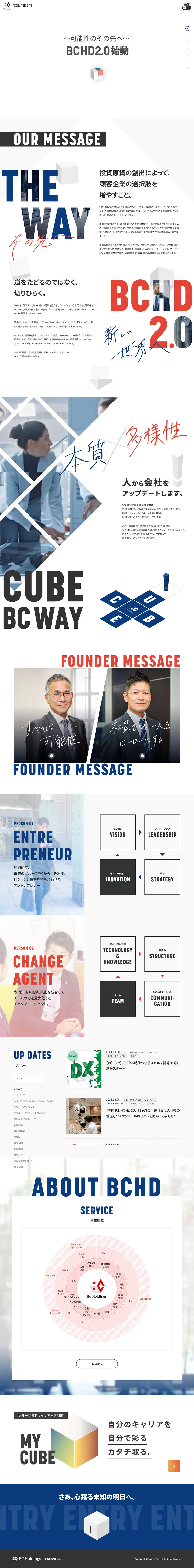 採用サイトのLPデザイン（企業・会社・お店／ホワイト系／信頼・安心系）PC版