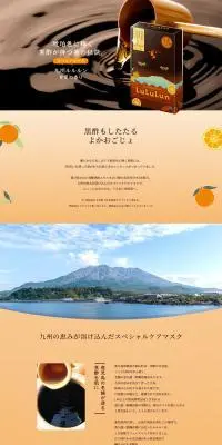 九州ルルルン（甘夏の香り）のLPデザイン（スキンケア・ボディケア・ヘアケア／ブラウン系／シンプル系）PC版