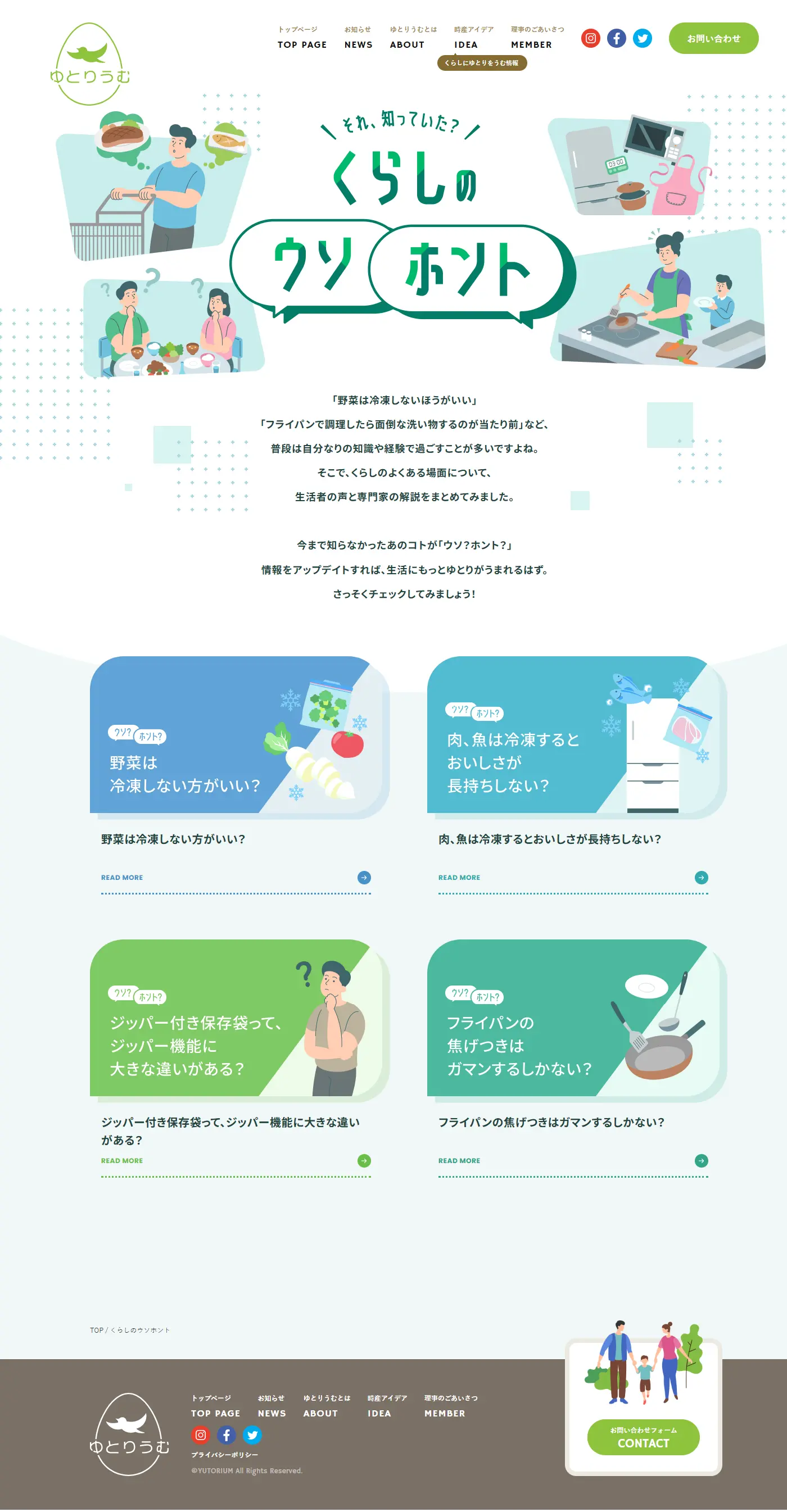 Fact or Fiction about Daily Life LP design (Diagnosis, Matching, and Summary / Green tones / Cute style) PC version
