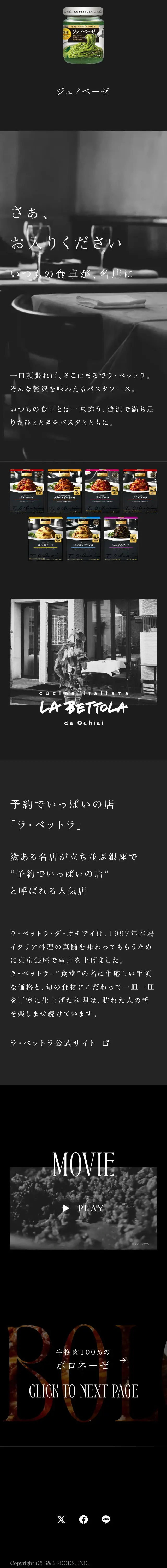 THEPREMIUM Pasta Sauce from a Fully Booked Restaurant LP design (Retort / Instant / Black-colored / Simple) Mobile version