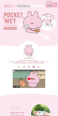Asamimi-chan Collaboration Pocket Wet Wipes LP design (detergent)