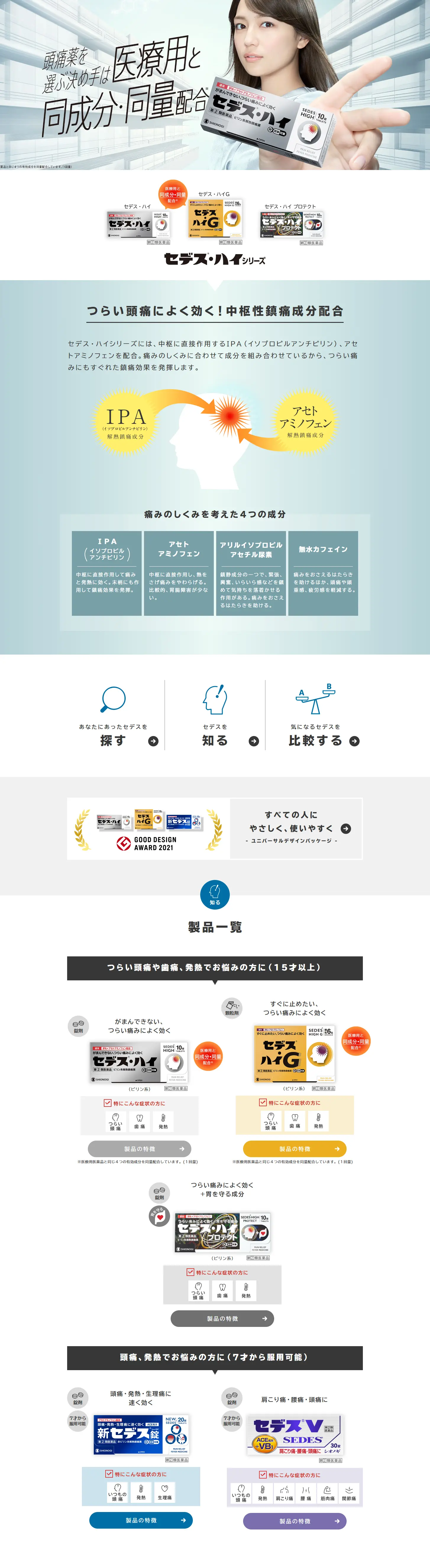 セデスのLPデザイン（応急手当・保護用品／ホワイト系／健康・癒し系）PC版