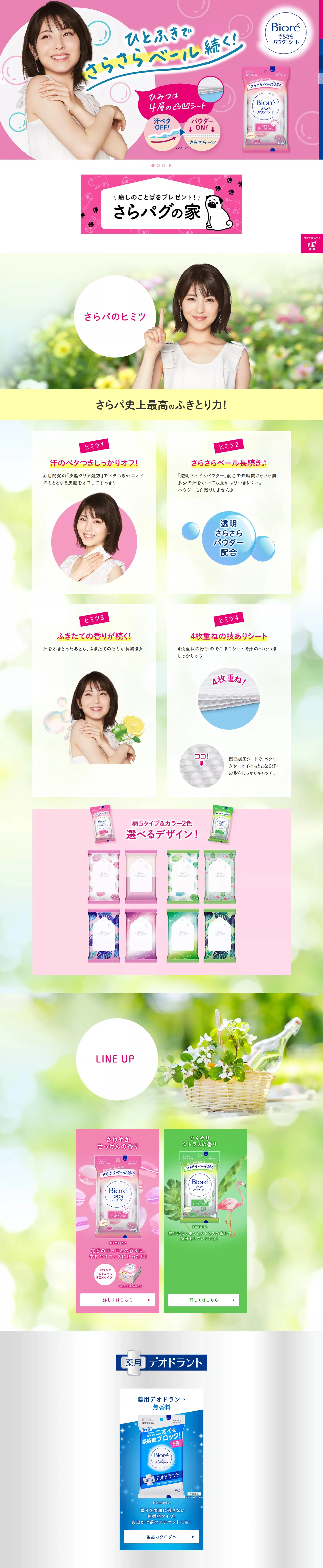 Biore Sheet LP design (Skincare, Bodycare, Haircare / Pink shades / Clean-cut) PC version