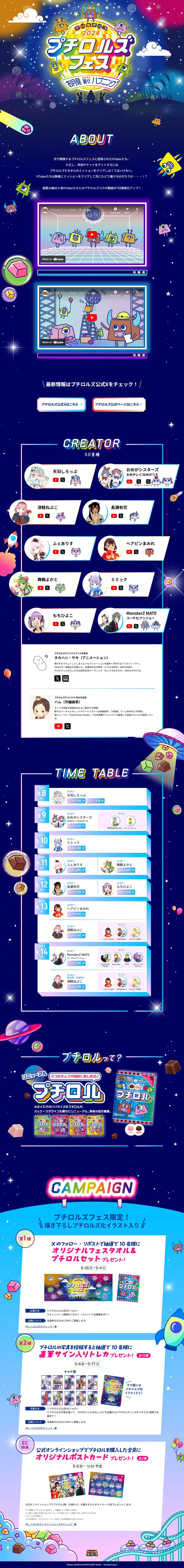 プチロルズフェスのLPデザイン（スナック・ガム・あめ・グミ／カラフル系／マンガ・イラスト系）PC版