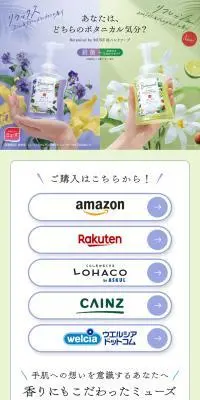 Botanical by MUSE 泡ハンドソープのLPデザイン（スキンケア・ボディケア・ヘアケア／カラフル系／かわいい系）PC版