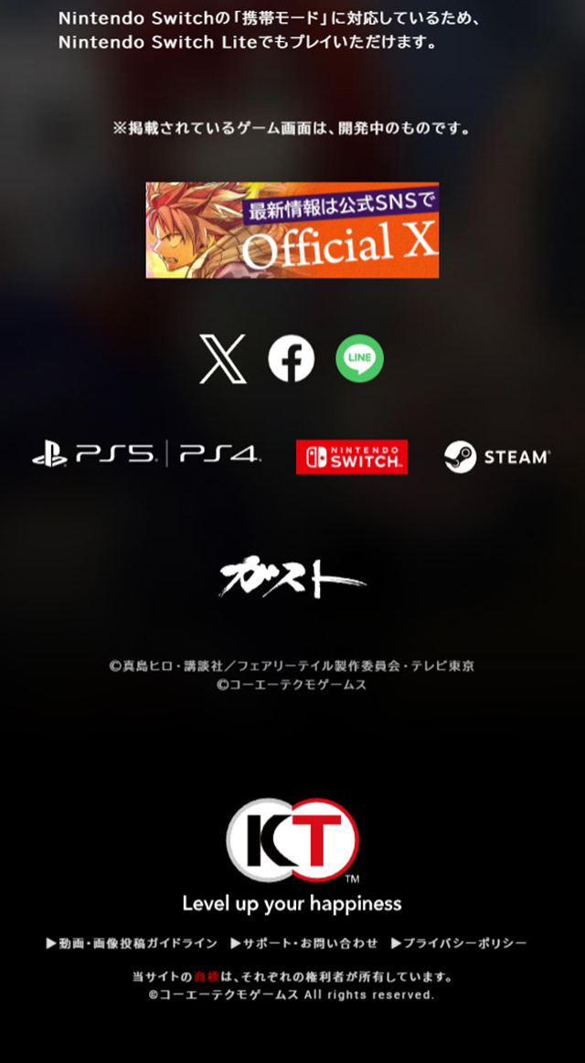 FAIRYTAIL 2 LP design (Game Software and Hardware / Black-colored / Manga)