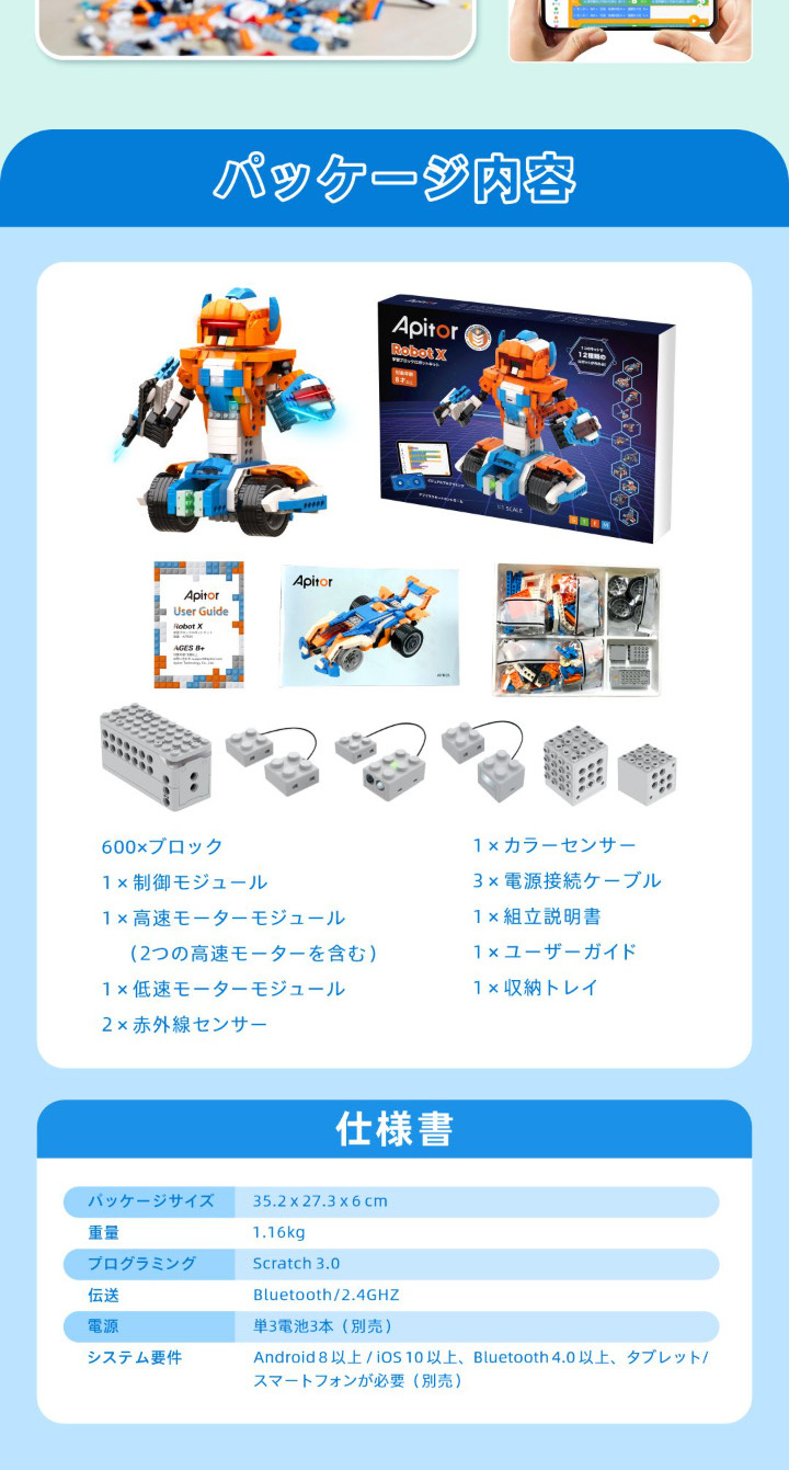ApitorRobotX LP design (Toys, Hobbies & Figures / Shades of blue / Simple) Mobile version