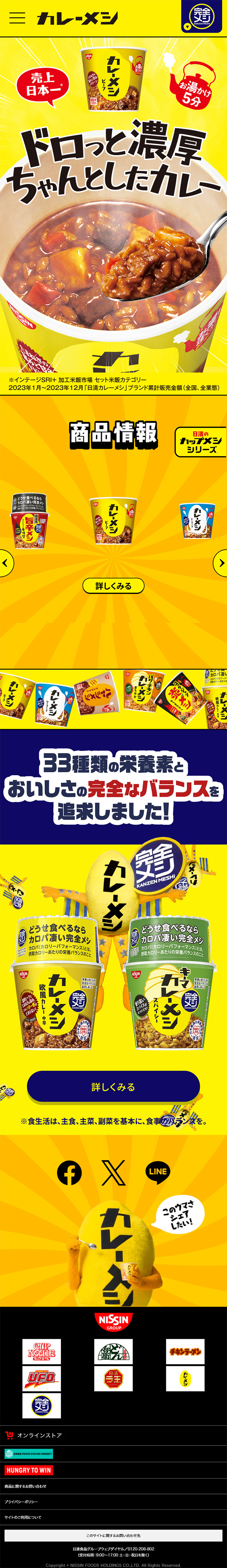 Curry Meshi LP design (Retort / Instant / yellow / Flashy style)