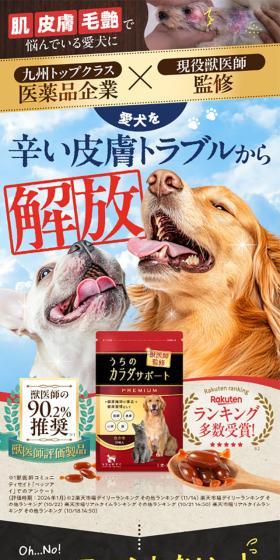 Uchi no Karada Support PREMIUM LP design (Pet food and pet supplies / Multi-color type / Lively type) Mobile version