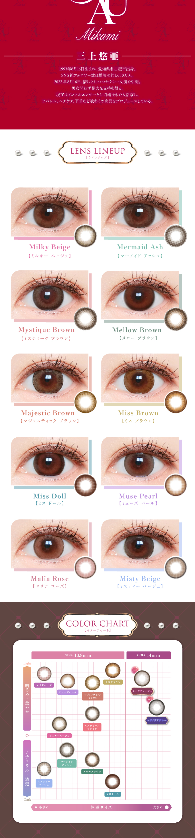 Majette LP design (Cosmetics, makeup, and contact lenses / Brown tones / Cute style)
