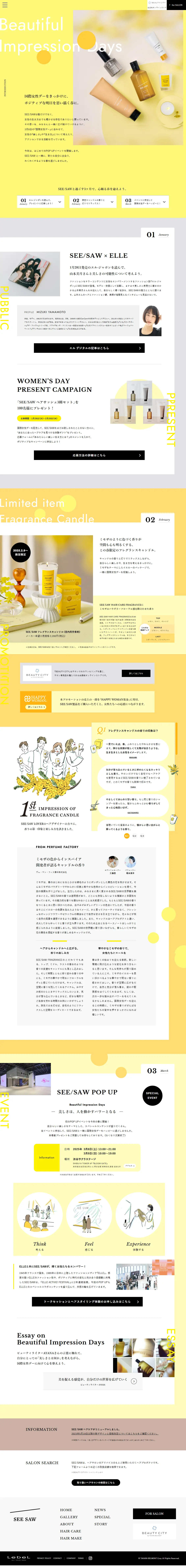 BeautifulImpressionDays LP design (Diagnosis, Matching, and Summary / yellow / Health and Wellness) PC version