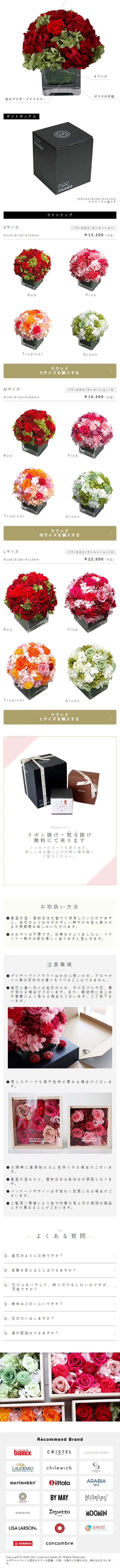 Preserved Flower Introduction LP design (Interior,Accessories,Miscellaneous goods / Gold tones / Simple) Mobile version