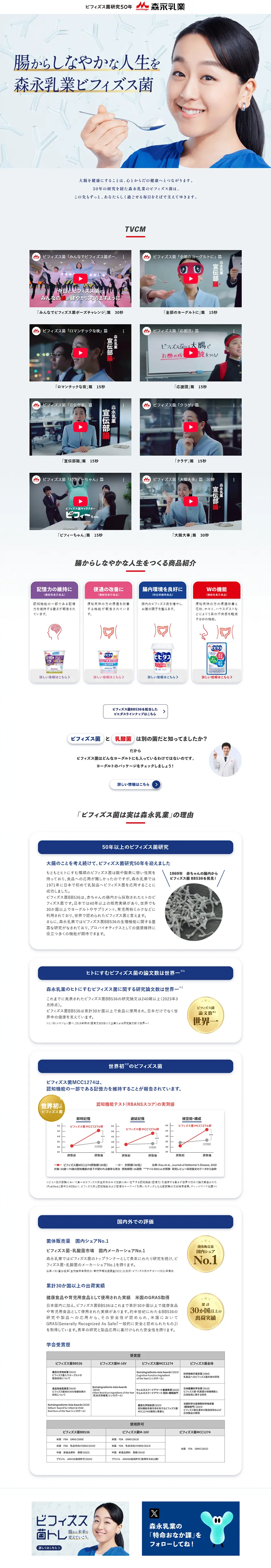 Morinaga Nyugyo Bifidus Bacteria LP design (Businesses, companies, stores / Shades of blue / Trust and Safety) PC version