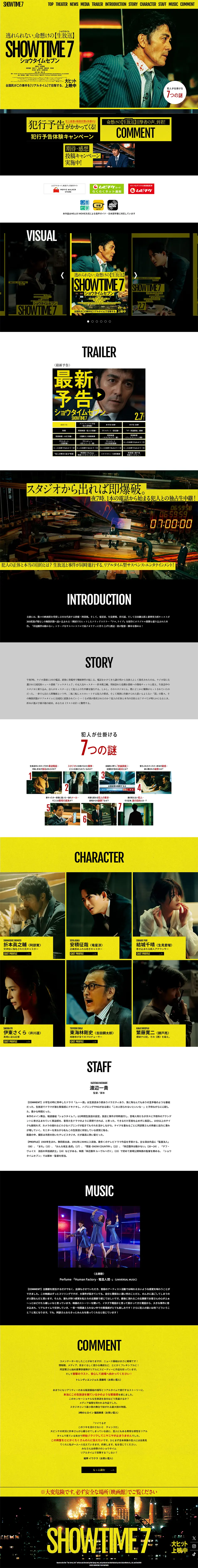 映画『ショウタイムセブン』のLPデザイン（邦画・洋画・海外ドラマ／イエロー系／かっこいい系）PC版